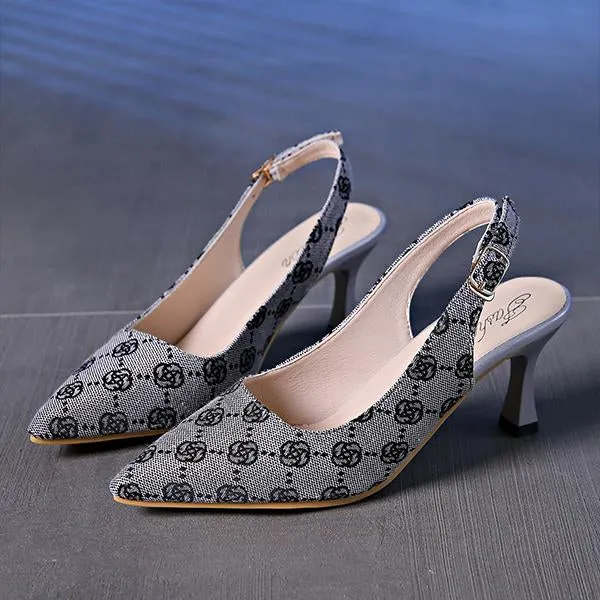 Women's Stylish Pointed Toe Stiletto Heel Buckle Sandals 85486770S