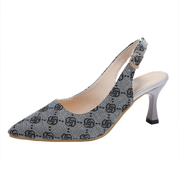 Women's Stylish Pointed Toe Stiletto Heel Buckle Sandals 85486770S