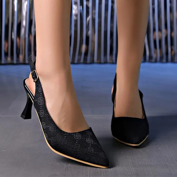 Women's Stylish Pointed Toe Stiletto Heel Buckle Sandals 85486770S