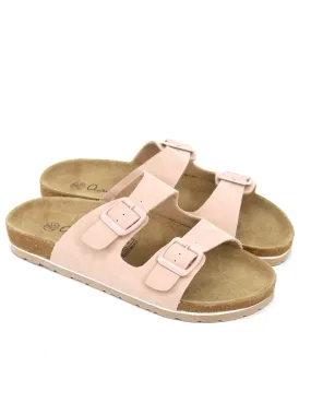 Women's Suede Slide Sandals,Light Pink